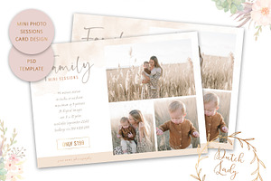 PSD Photo Session Card Template 61