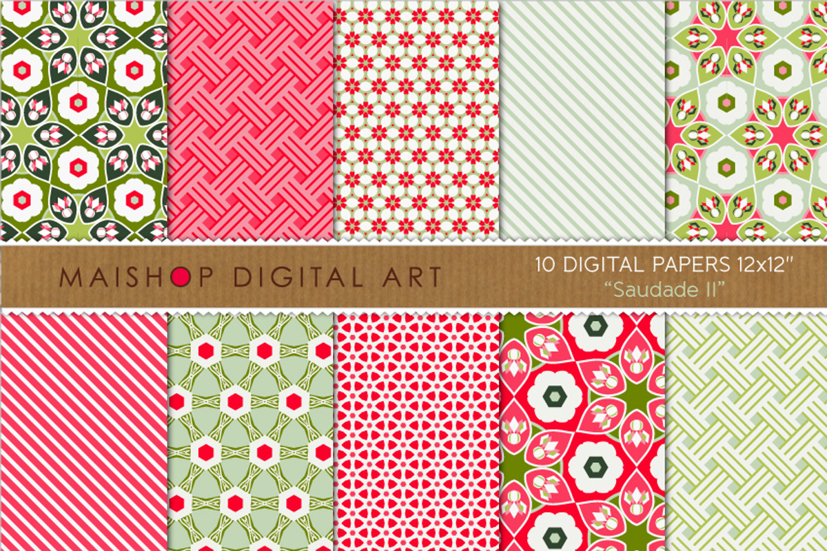 Digital Papers Saudade Set 02