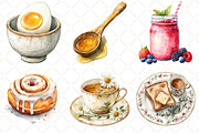 Cottagecore Breakfast Clipart Set PN, an Illustration by Black Bird Studio (Thumbnail 5 of 5)