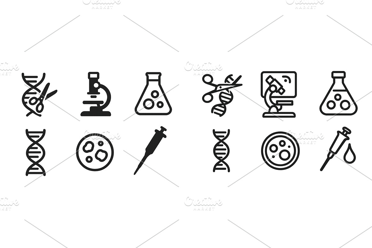 Symbols representing genetic, an Illustration by ZinetroN