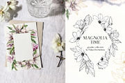 Magnolia flower leaves Watercolor, an Object Graphic by Yuliya Derbisheva (Thumbnail 2 of 13)