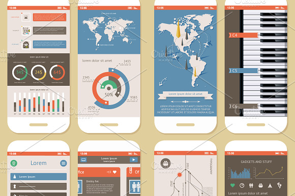 Simple vector template interface preview 4