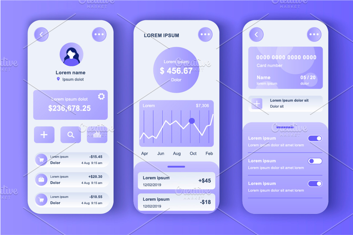Unique Mobile App UI Kit, an App Template by alexdndz (Photo 3 of 36)