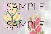Pastel Australian Flowers Clipart, a Decorative Illustration by Pawcasso's Portraits (Thumbnail 2 of 10)