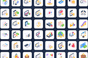 100 Fintech isometric icons, an Outline Icon by Brickclay (Thumbnail 4 of 6)