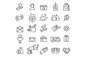 Loyalty Program Icons. Exclusive