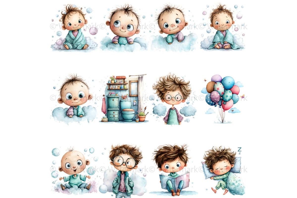 Baby Shower Watercolor Little Cutie, a Decorative Illustration by Nicole Branger Art (Photo 10 of 21)