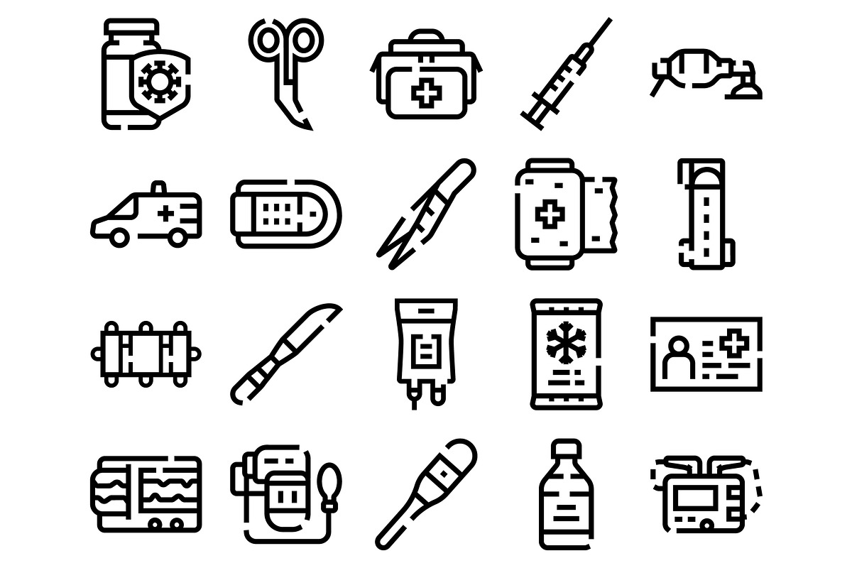 Medical emergency and first aid line, an Object Graphic by pikepicture (Photo 2 of 3)