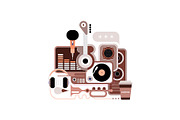 Sound Recording Studio Vector Design, an Object Illustration by danjazzia (Thumbnail 2 of 5)