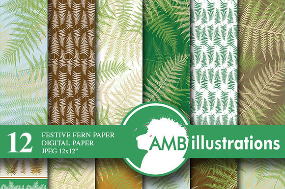 Fern patterned papers AMB-450 preview 2