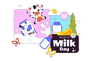 10 World Milk Day Illustration, a Food Illustration by denayunebgt (Thumbnail 4 of 4)