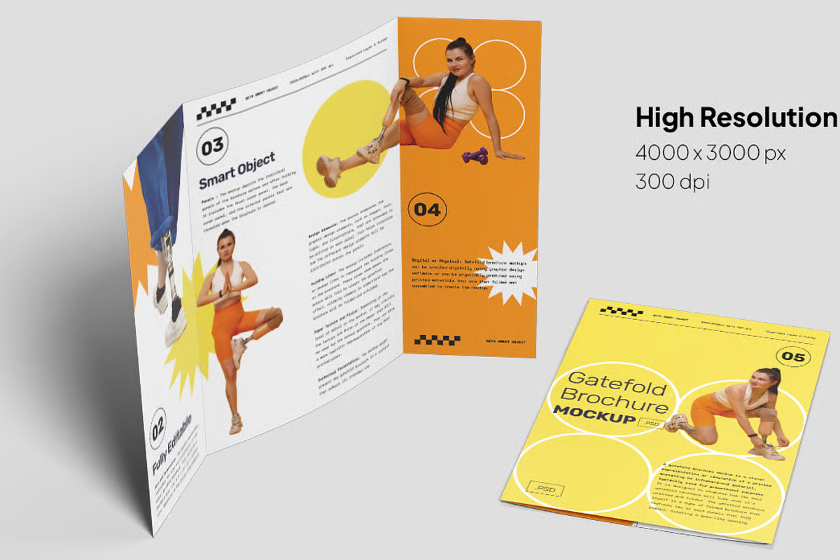 Brochure Mockup 3 Scenes, an Advertising Mockup by graphicsauce (Photo 4 of 4)