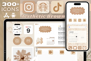 Brown iOS Wallpaper Icons Theme