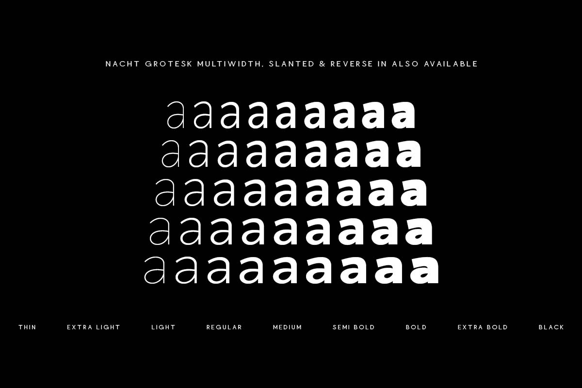 Nacht Grotesk | Geometric Sans Serif, a Sans Serif Font by Romiecreative (Photo 3 of 12)