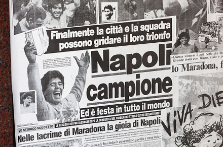 On 1987 Napoli wins the Italian Cup