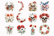 Watercolor Floral Anatomy Clipart, a Seasonal Illustration by Design Market (Thumbnail 2 of 5)