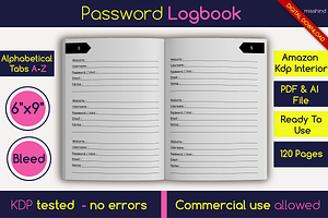 Password Logbook Keeper • KDP, a Templates & Theme by HyeRi