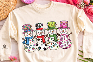 Preppy Snowman Christmas png, an Object Illustration by Libby Wishes