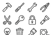 44 Everyday Utility Icon Set, an Outline Icon by adenpinkstore (Thumbnail 12 of 20)