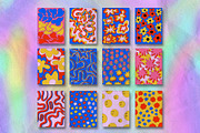 Retro hippie posters.70s patterns, an Illustration by okchizh (Thumbnail 2 of 5)