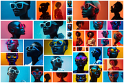 109 Fashion models in sunglasses, a Beauty & Fashion Photo by Handmadefont (Thumbnail 2 of 113)