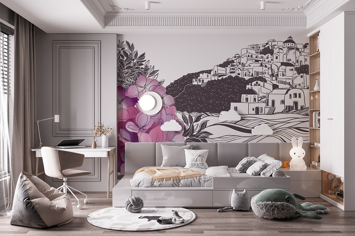 Hand Drawn Mediterranean Wallpaper, a Wallpaper Graphic by Nature.Of.Kate (Photo 10 of 13)