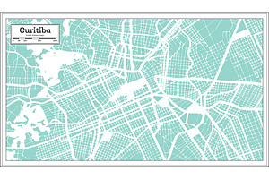 Curitiba Brazil City Map