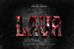Lava editable text action PSD, a Layer Style Add-On by mdmijanur0187