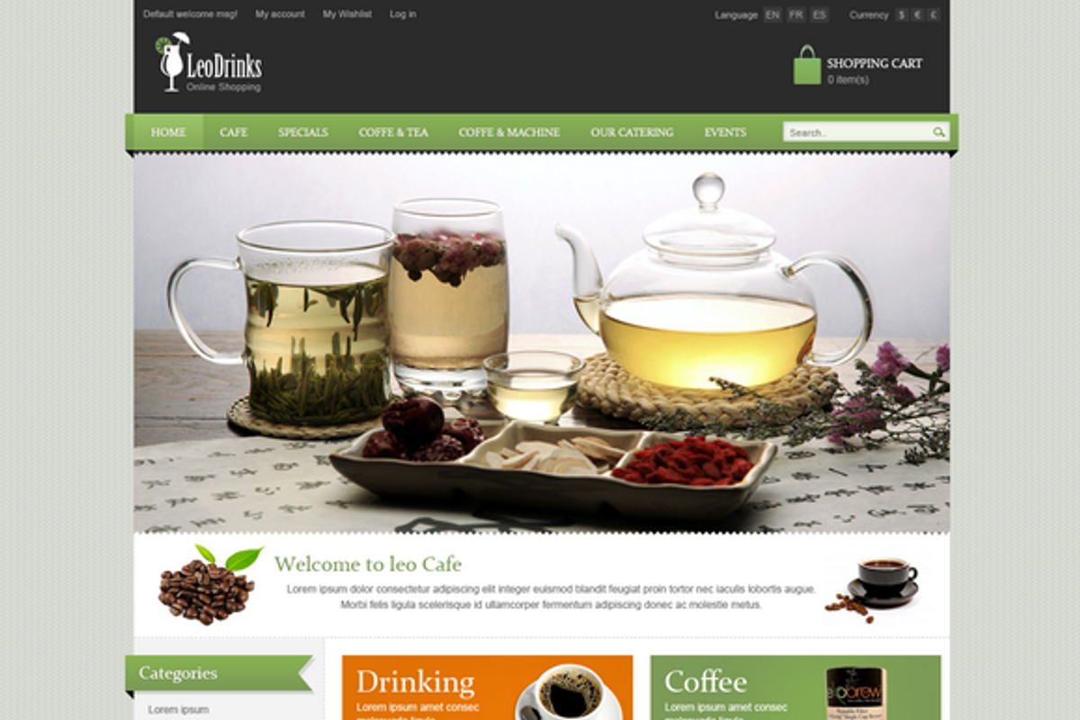 Leo Drinks Prestashop Theme, a Bootstrap Template by LeoTheme (Photo 4 of 5)