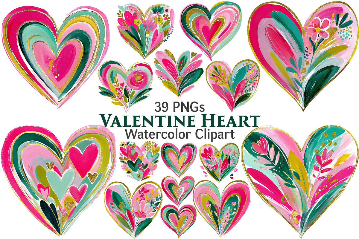 Valentine Heart Clipart, an Illustration by Pixels.Craft (Photo 1 of 4)