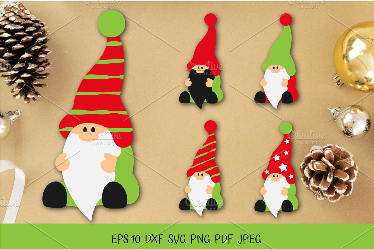 Gnomes Christmas. Gnome clipart., an Illustration by Kseniia_designer's shop (Photo 1 of 2)