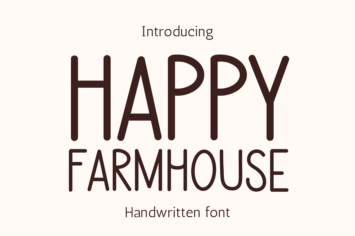 Happy Farmhouse is Handwritten font, a Handwritten Font by Brown Cupple (Photo 1 of 5)