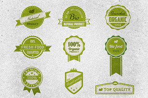 Bio Badges Vector Pack