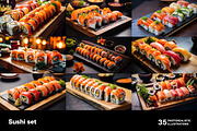 Sushi set. 35 images, a Food Illustration by Handmadefont (Thumbnail 6 of 10)