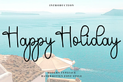 Happy Holiday, a Handwritten Font by InermediaSTUDIO (Thumbnail 1 of 7)