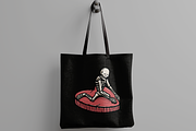 Skeleton on Cushion, an Object Illustration by nomlimo.com (Thumbnail 2 of 3)