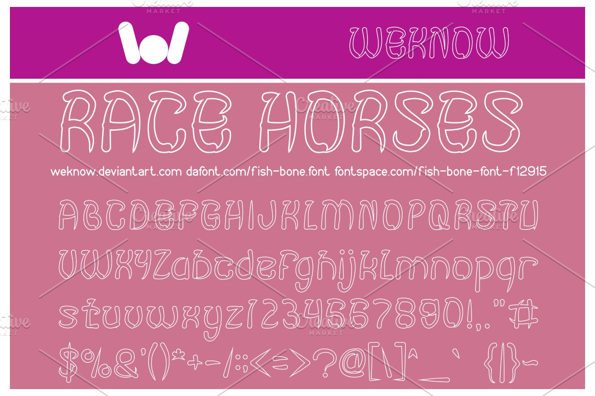 fish bone font preview 3