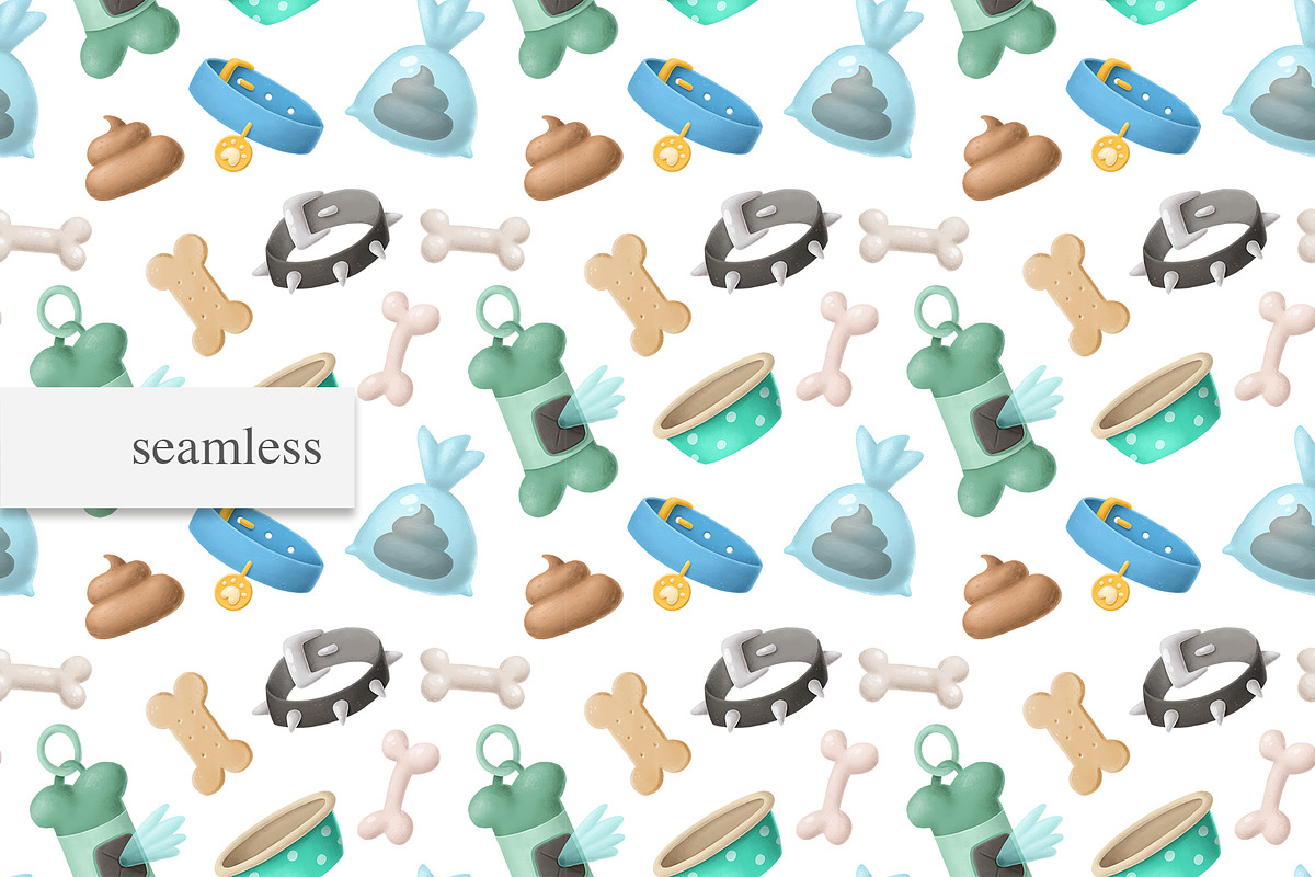 Dog items clipart + patterns, a Food Illustration by TheCuteShop (Photo 5 of 5)