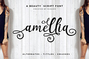Amellia Beauty Script, a Script Font by Haksen (Thumbnail 1 of 5)