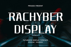 Rachyber - Futuristic Font, a Sans Serif Font by AQR Studio