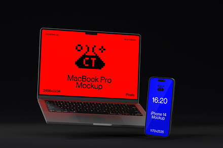 MacBook Pro + iPhone 14 4 3D 01