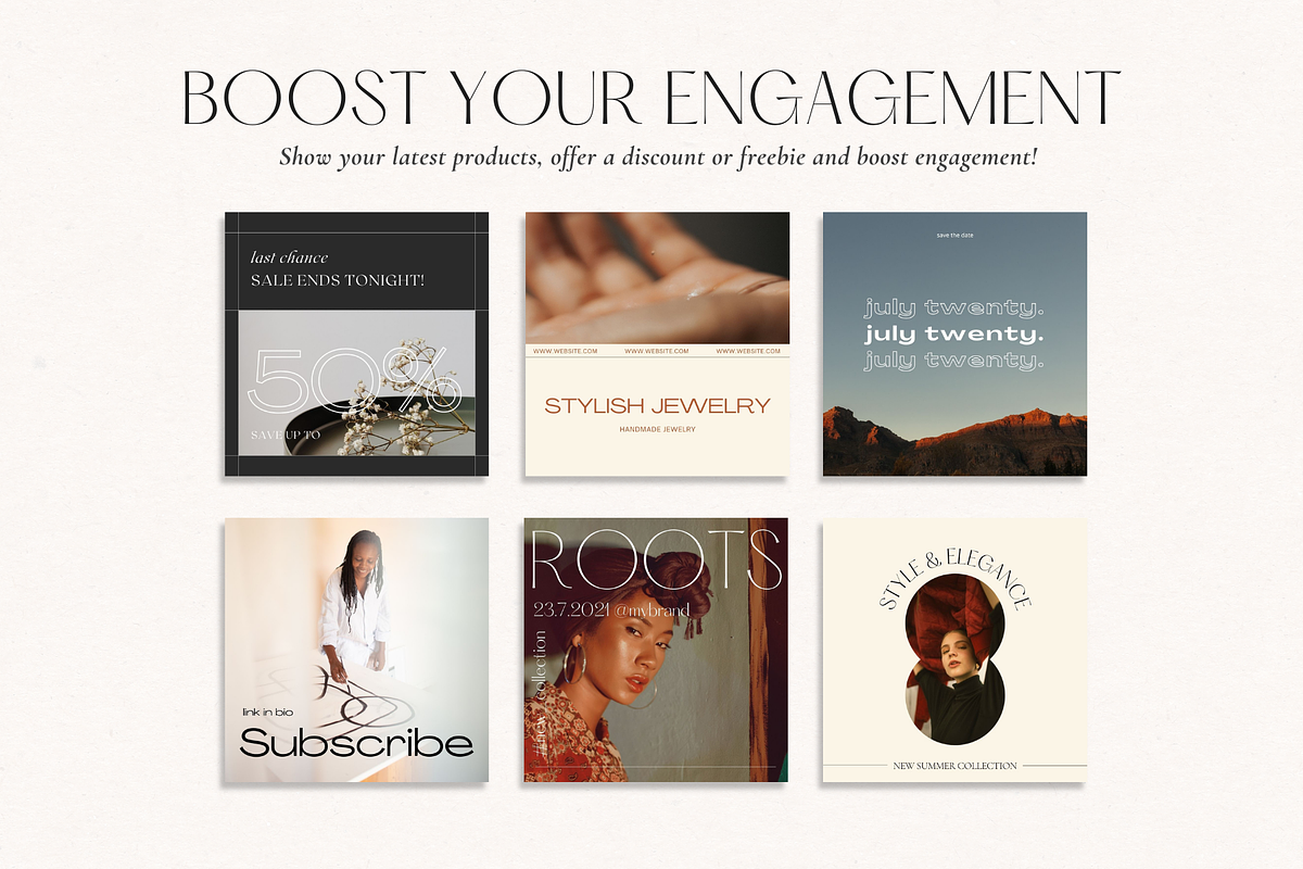 Instagram Engagement Kit CANVA vol.2, a Social Media Template by Lyrata ...