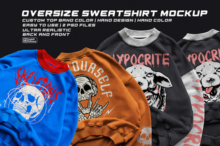 oversize sweatshirt mockup psd
