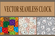 Seamless vector background. Clock., a Decorative Illustration by katykin (Thumbnail 1 of 4)