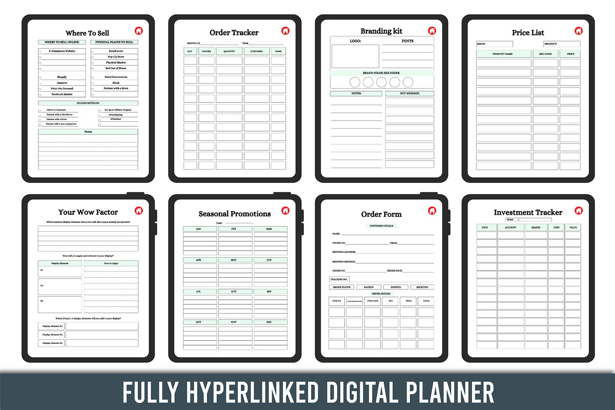 2025 Digital Craft Business Planner, a Stationery Template by Designmela01 (Photo 2 of 4)