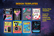 The Complete 1980s Graphics Bundle!, a Texture Illustration by Wingsart Studio (Thumbnail 7 of 9)
