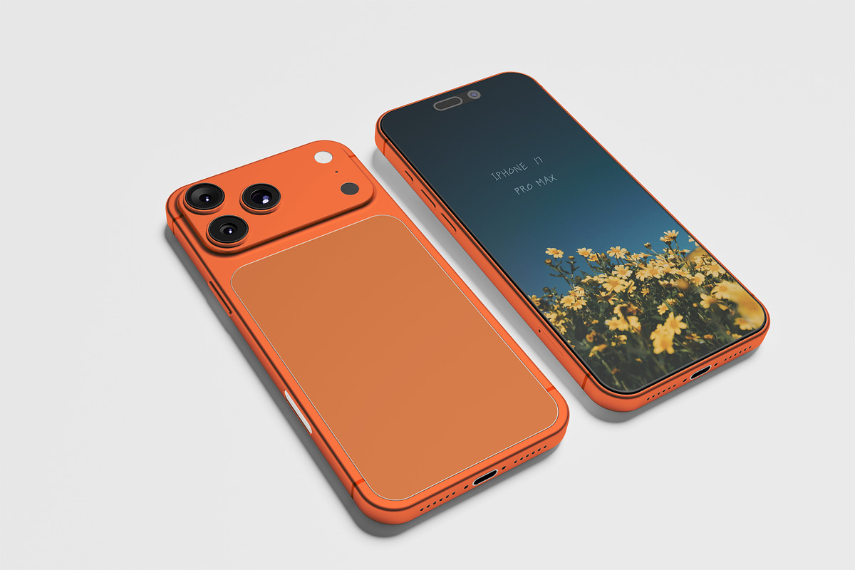 iPhone 17 Pro Max Mockup, an iPhone Mockup by kebunmockup (Photo 4 of 5)