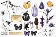 Watercolor Halloween clipart -30%, an Illustration by Ksenia Shmakova (Thumbnail 2 of 10)