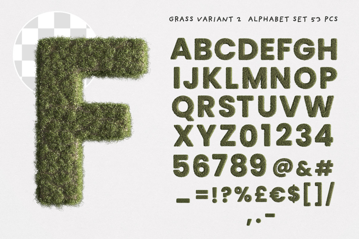 Green Grass or Fur Typo Creator, a Sans Serif Font by TVartworks (Photo 6 of 14)