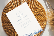 Dusty Blue Wedding Invitation, a Card Template by heynomi (Thumbnail 5 of 13)